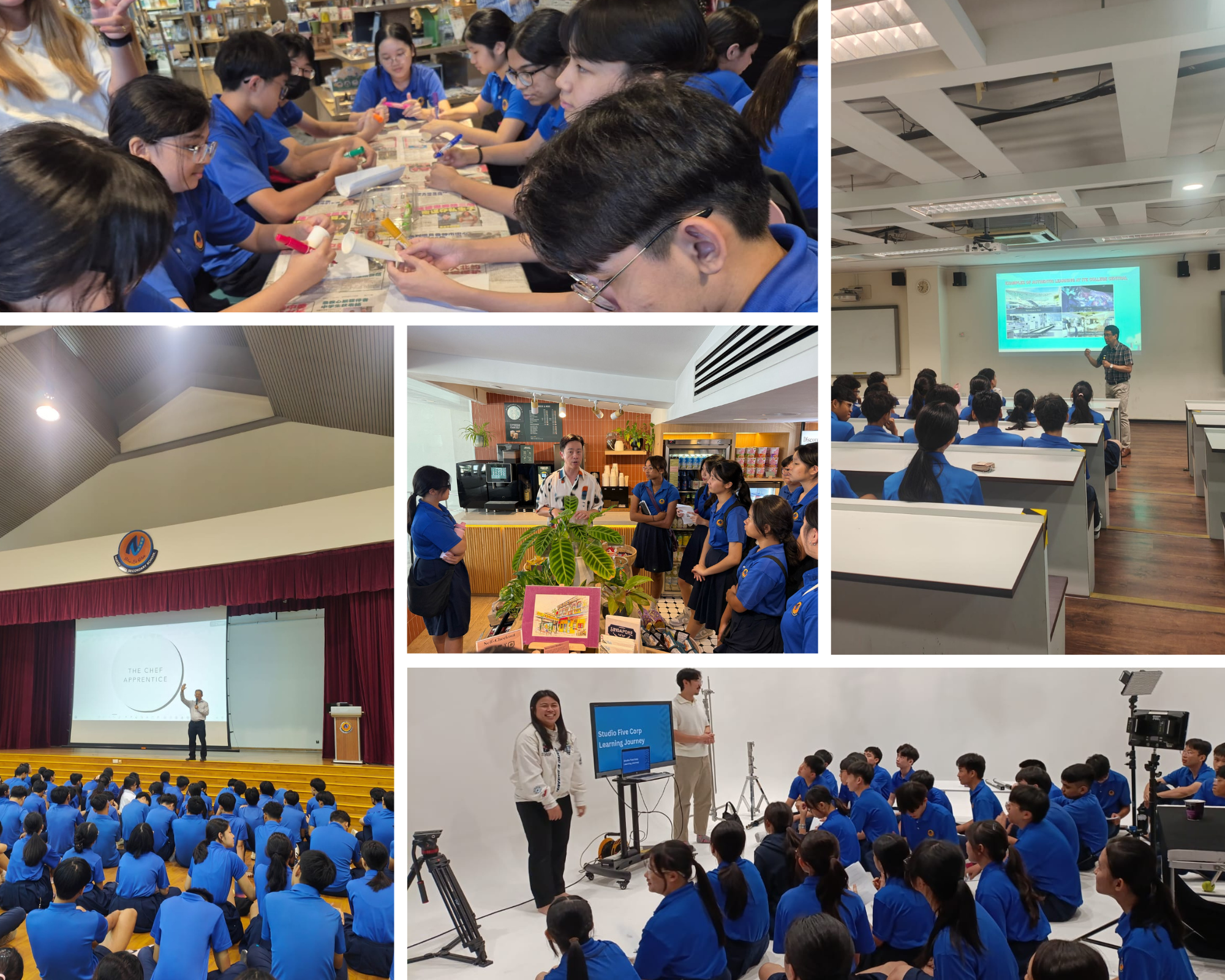 NV students participate in various learning activities including workshops, presentations, and a studio visit.
